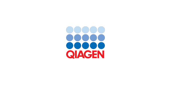 The QIAGEN company logo consisting of blue circles above the red QIAGEN text on a white background.