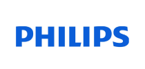 Philips logo in blue text on a white background.