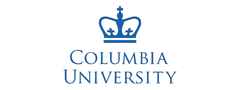Columbia University logo featuring a blue crown above the words 'Columbia University' in blue text.