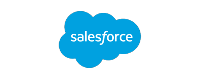 Salesforce logo in a blue cloud shape.