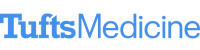 Tufts Medicine logo in blue text on a transparent background.