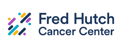 "Fred Hutch Cancer Center logo with colorful geometric design on the left."