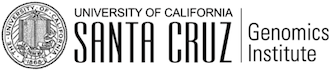 Logo of the University of California Santa Cruz Genomics Institute, featuring the UC Santa Cruz seal and the text 'Genomics Institute'.
