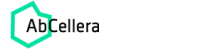 AbCellera company logo in black text with a green geometric icon.