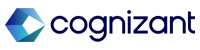 Cognizant company logo featuring a stylized 'C' icon in gradient blue and green shades next to the word 'Cognizant' in dark blue text.