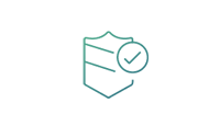 A small square with a gradient transitioning from green at the top to blue at the bottom on a white background.