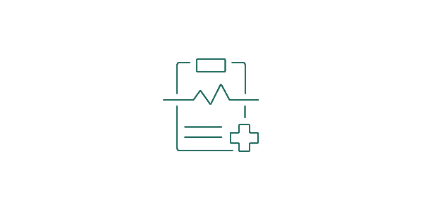 A simple green icon representing health imaging, shown as a solid square on a white background. Commonly used for machine learning in healthcare contexts.