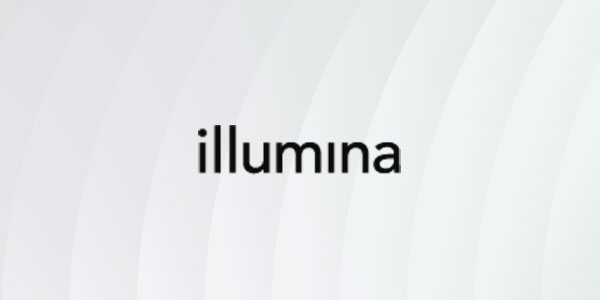 The image displays the 'illumina' logo in black text on a light, subtly patterned background.