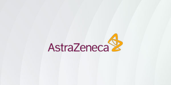 AstraZeneca logo displayed on a light, subtly arched background.