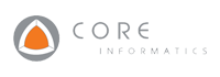 Core Informatics company logo featuring an orange and gray triangular emblem with the text 'Core Informatics' to the right.