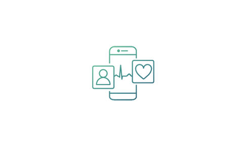 A small square gradient transitioning from teal to dark blue.