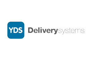 Logo for YDS Delivery Systems, showing 'YDS' in a blue rounded square next to the words 'Delivery systems' in stylized text.