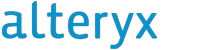 "Alteryx logo in blue text."