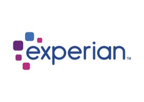 Experian logo with colored squares, used as a featured customer image in AI/ML and machine learning product categories.
