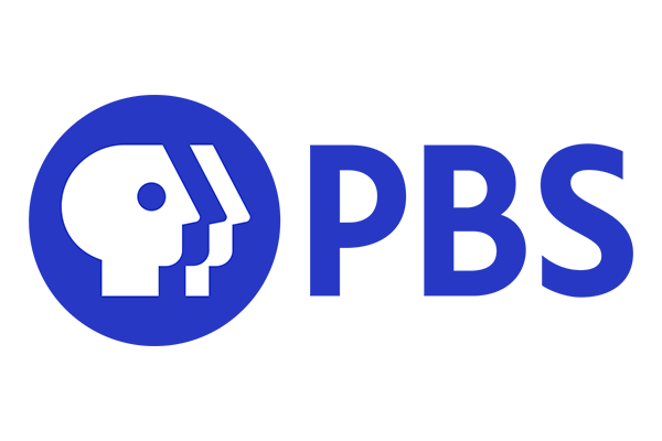 PBS logo with a blue stylized head profile next to blue 'PBS' text on a white background.