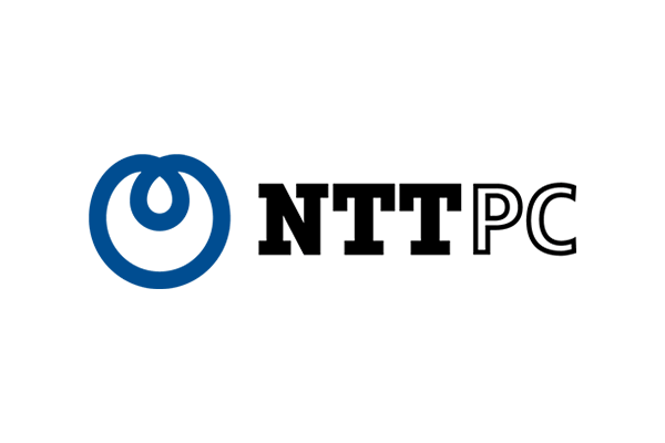 The logo of NTTPC Communications, featuring stylized text and a circular emblem.