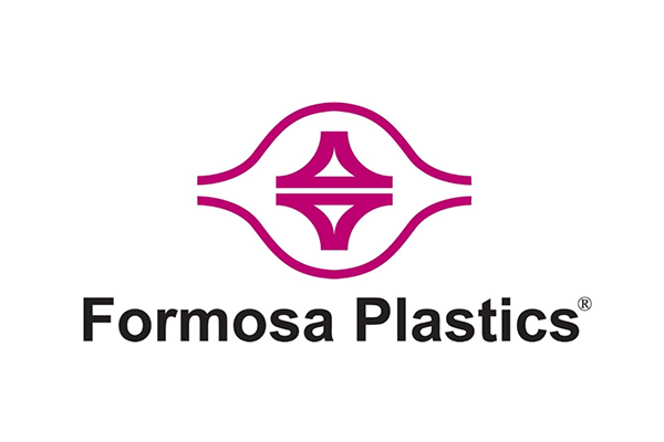 Logo of Formosa Plastics with a magenta emblem above the company name in bold black text on a white background.