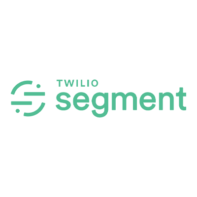 "Segment logo in green with a circular design on the left."