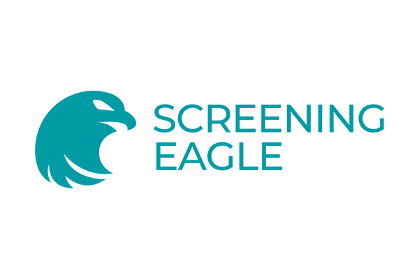 The Screening Eagle logo featuring a stylized eagle head with the words 'Screening Eagle' in teal.