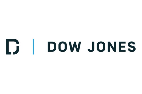 Dow Jones logo in a horizontal layout on a white background.