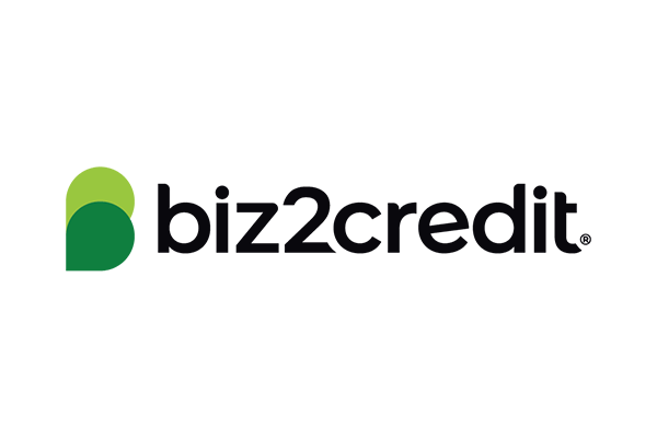 Logo of Biz2Credit with green and black text on a white background.