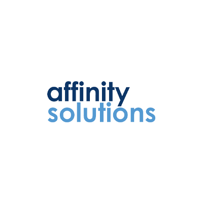 Affinity Solutions company logo with blue text on a white background.