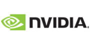 NVIDIA logo featuring a green emblem and black 'NVIDIA' text on a white background.