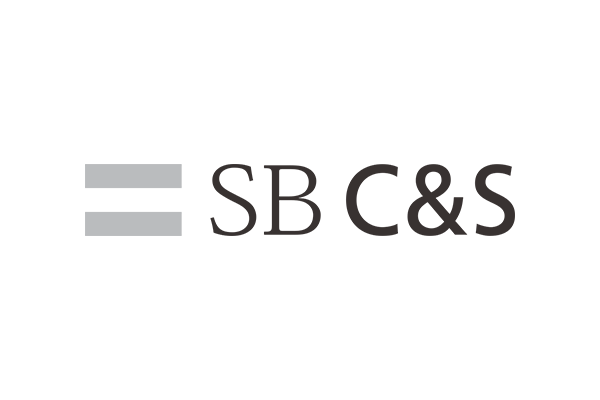 SB C S Logo in black and gray, stylized horizontal lines and text.