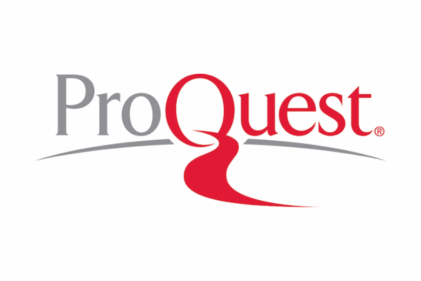 ProQuest logo with red and gray text on a white background, featuring a stylized red path forming the letter 'Q'.