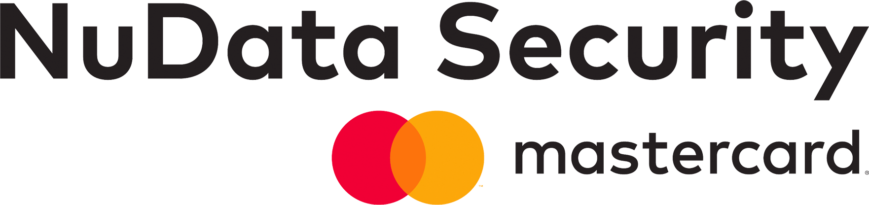 NuData Security logo with Mastercard branding featuring overlapping red and yellow circles.