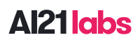 AI21 Labs logo with 'AI21' in black and 'labs' in pink text on a transparent background.