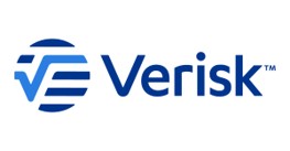 The logo of Verisk, featuring a stylized 'V' and 'E' symbol in a blue circle next to the word 'Verisk' in blue text.