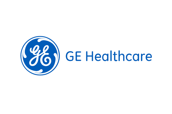 GE Healthcare logo in blue text with the GE emblem on the left.