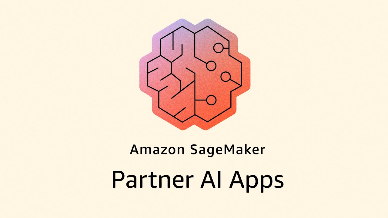 YouTube thumbnail image for Amazon SageMaker Partner AI Apps, featuring the Amazon SageMaker logo and the text 'Amazon SageMaker Partner AI Apps' on a light background.
