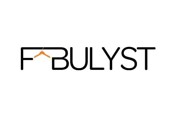 Fabulyst logo featuring the company name in black text with an orange clothes hanger integrated into the letter 'A' on a white background.
