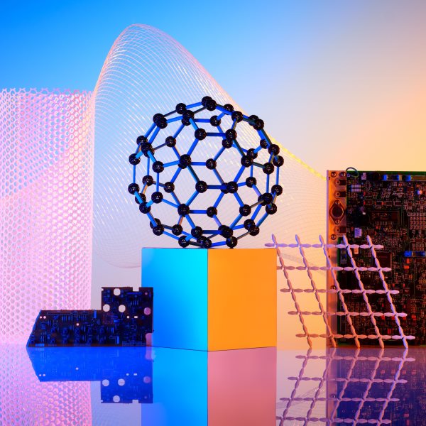 A vibrant, 3D abstract image