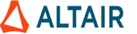 Altair horizontal logo with stylized orange icon and blue text