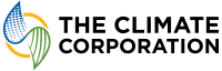 Logo of The Climate Corporation featuring stylized blue and green leaves with circular accents, alongside the company name in black text.