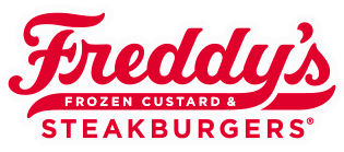 Logo for Freddy's Frozen Custard & Steakburgers featuring the brand name in red lettering.