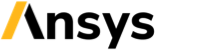 Ansys company logo with stylized yellow 'A' and bold black text.