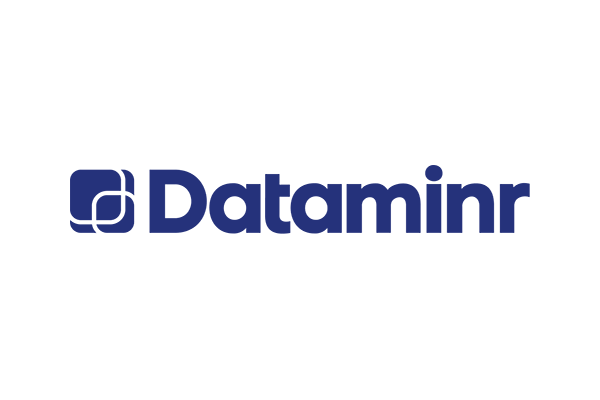 The logo for Dataminr, featuring the company name and a distinctive icon in blue.
