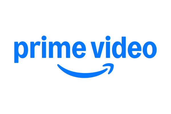The Prime Video logo with blue text in a landscape orientation, featuring the signature Amazon smile under the words 'prime video'.