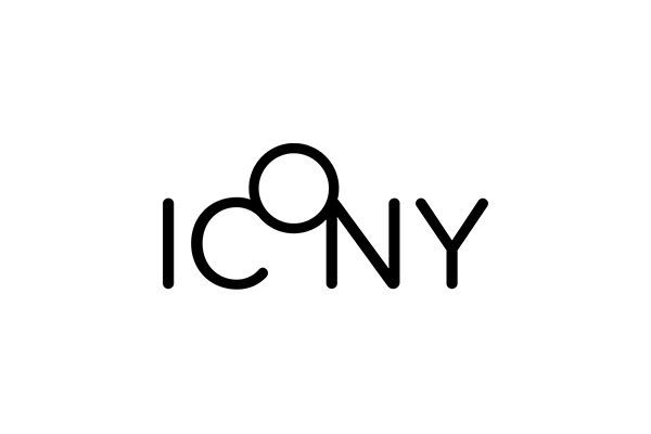 Logo image for Icony with stylized text on a transparent background.