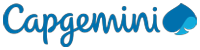 Capgemini logo with blue text and a spade symbol.