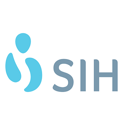 The logo of SIH, featuring abstract blue shapes and the letters 'SIH' in gray text.