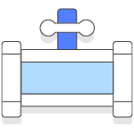 Icon representing AWS Kinesis Data Streams, featuring a stylized pipeline with a blue valve, used for analytics product category.