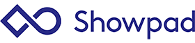The logo of Showpad, featuring an abstract icon and the word 'Showpad' in blue text.