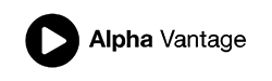 "Alpha Vantage logo with a black circle containing a white play button."