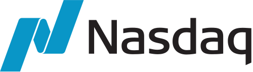 Nasdaq logo with a stylized blue "N" design.