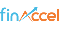 FinAccel logo featuring the text 'finAccel' in blue and orange with a stylized arrow forming part of the 'A'.